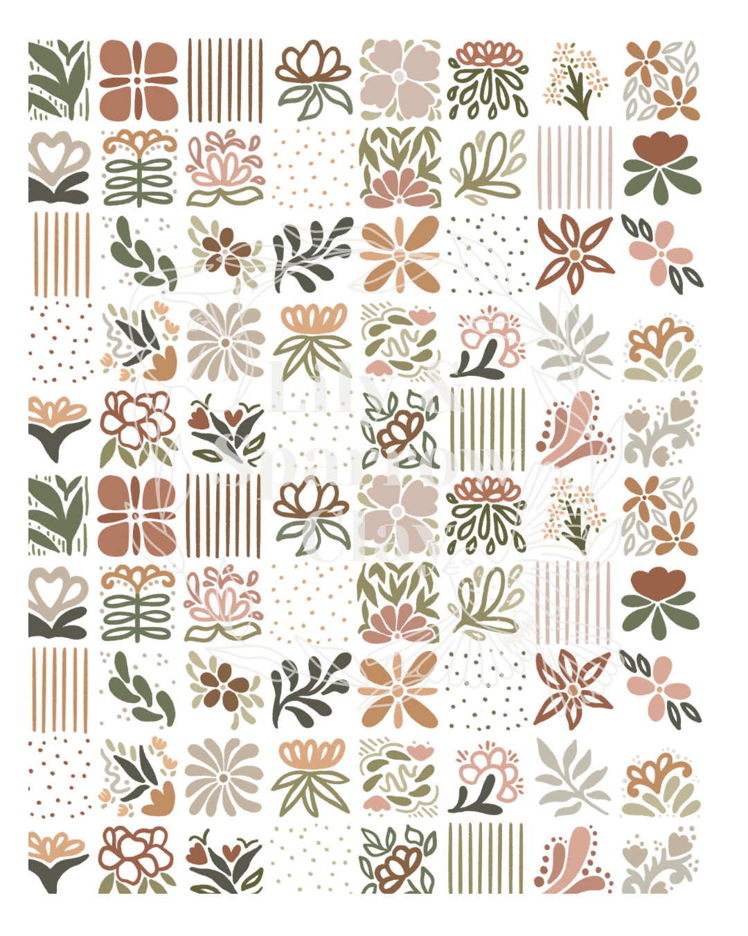 Boho Spanish Tile Transfer Paper