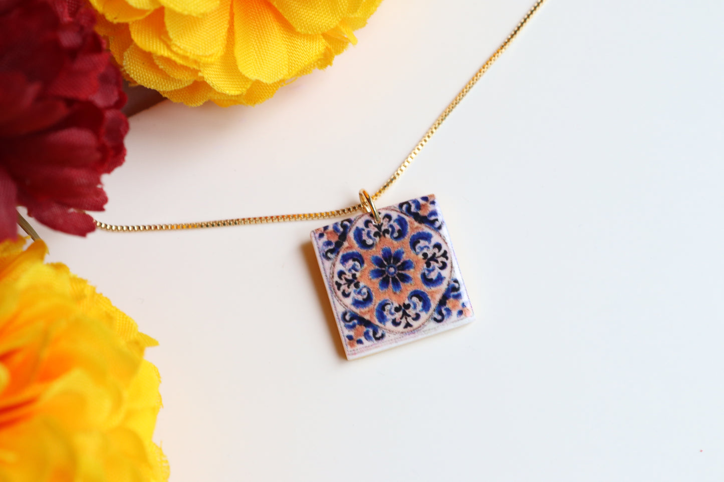 Mediterranean Tile Necklace (Multiple Options)