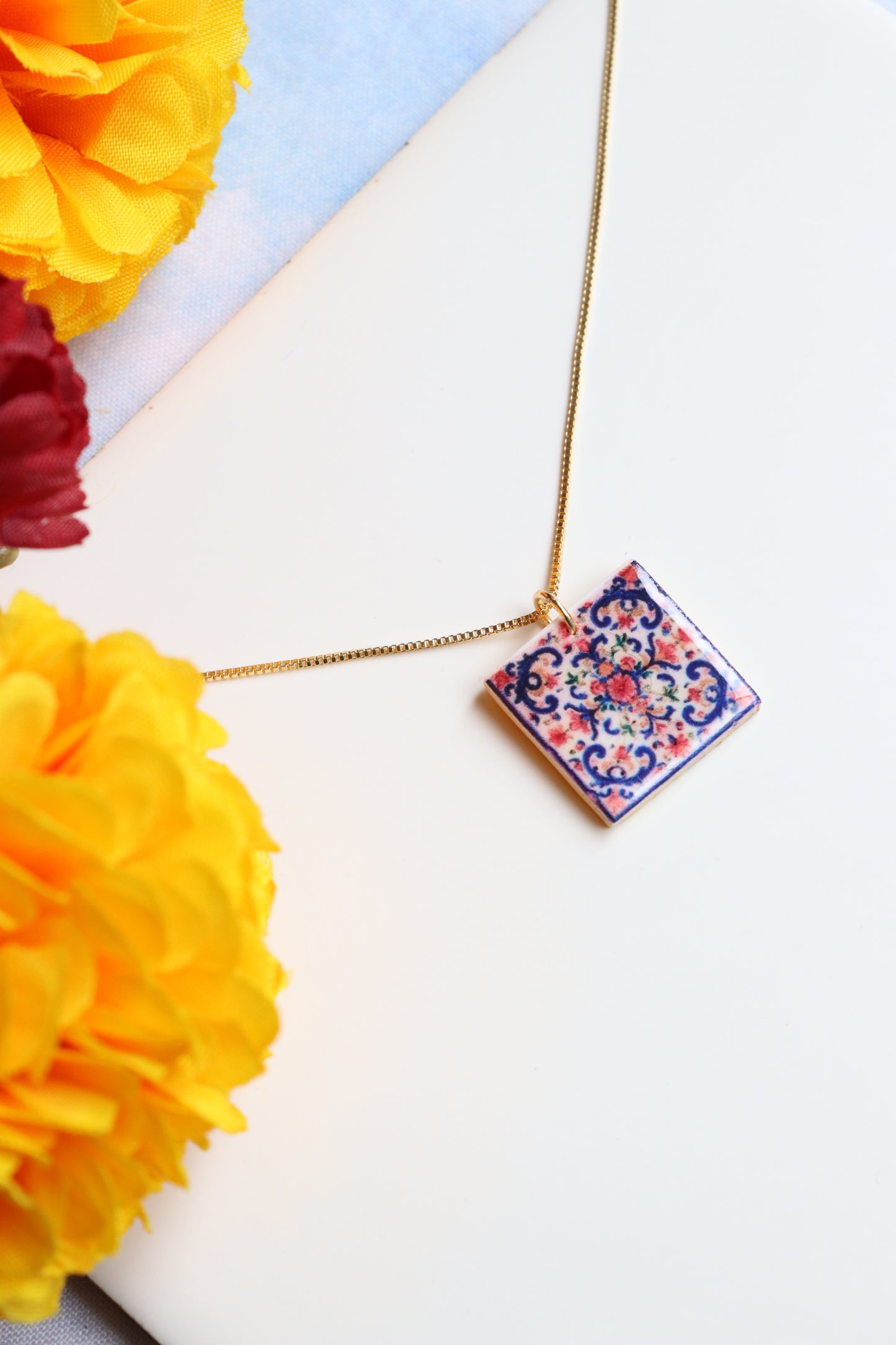 Mediterranean Tile Necklace (Multiple Options)