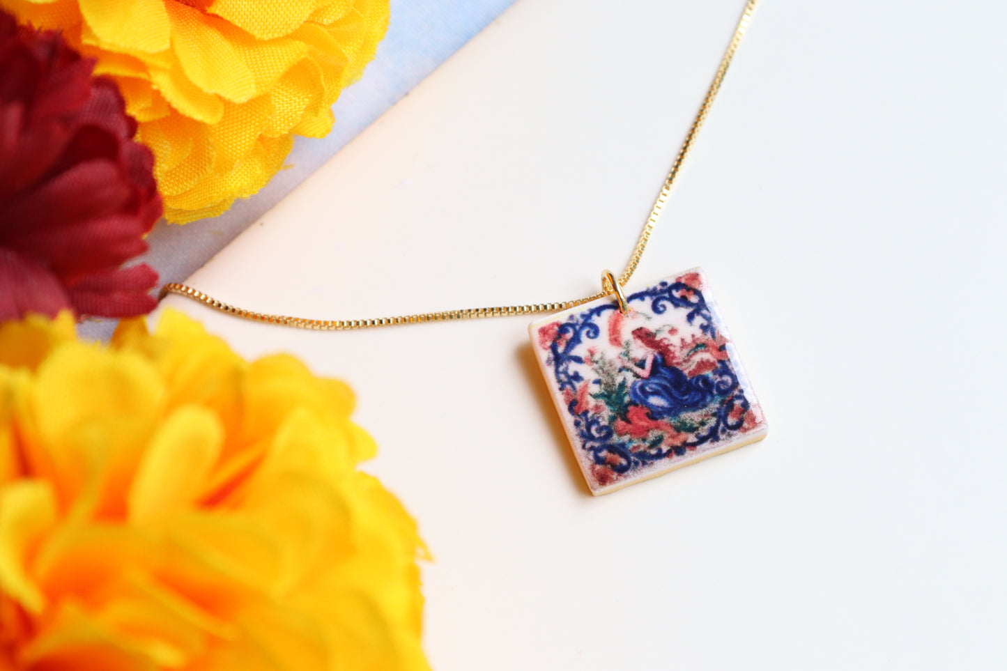 Mediterranean Tile Necklace (Multiple Options)