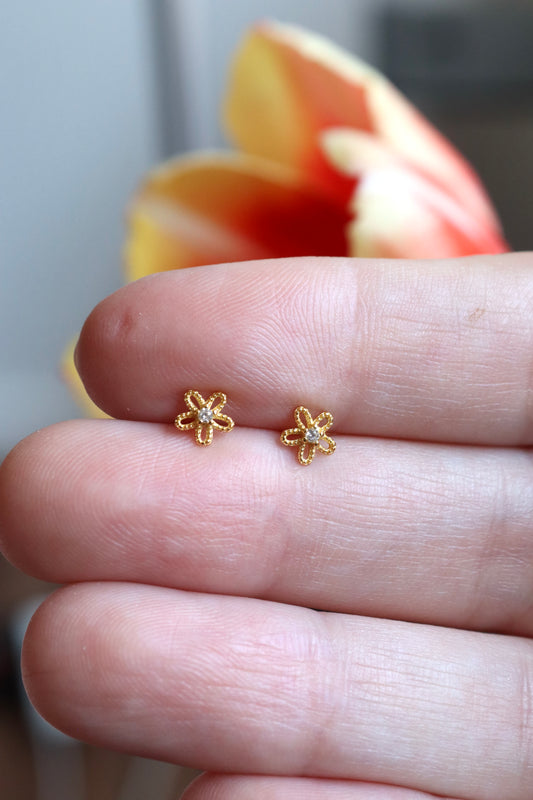 Little Daisy Gold Vermeil Studs