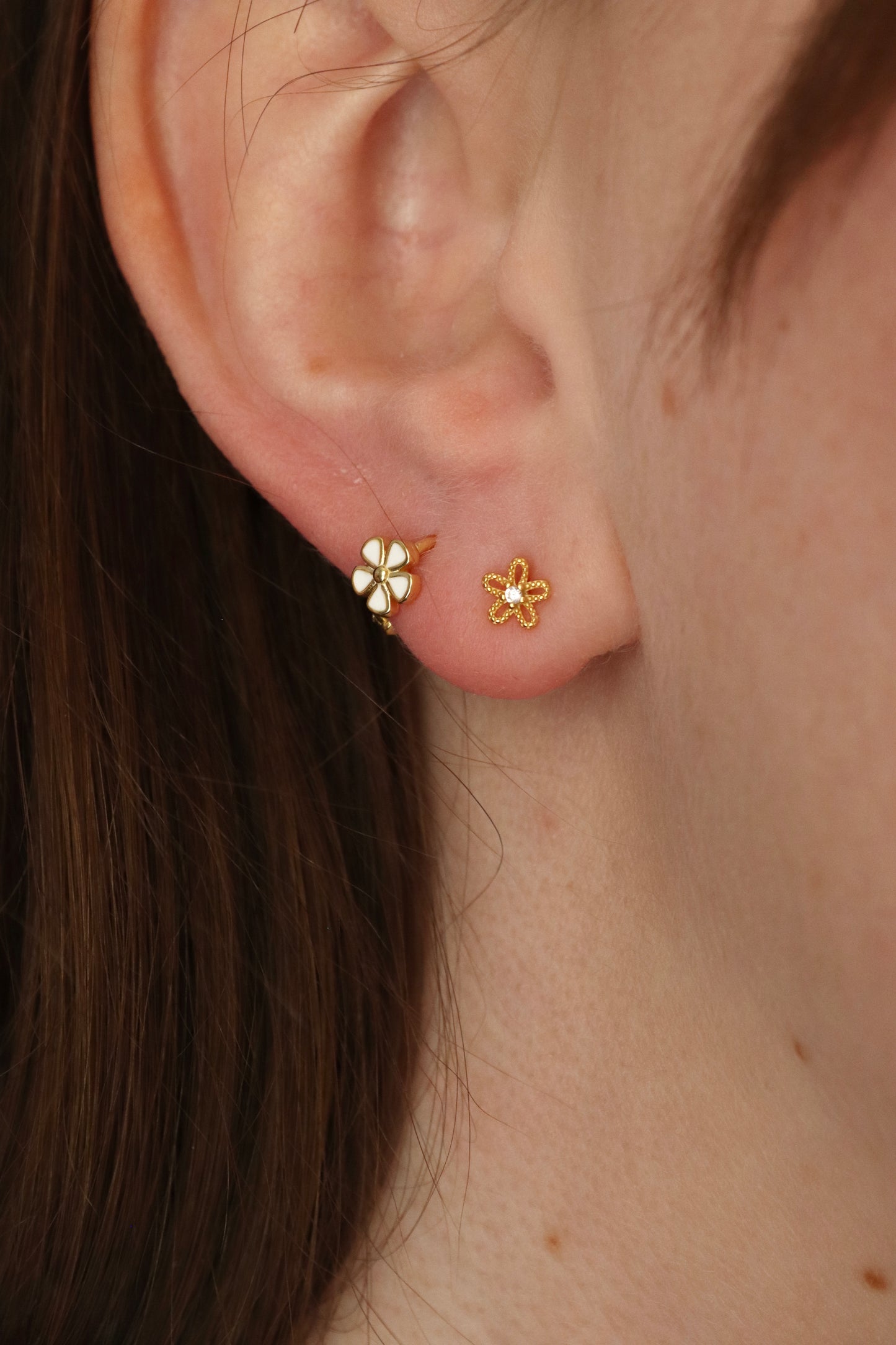 Little Daisy Gold Vermeil Hoops