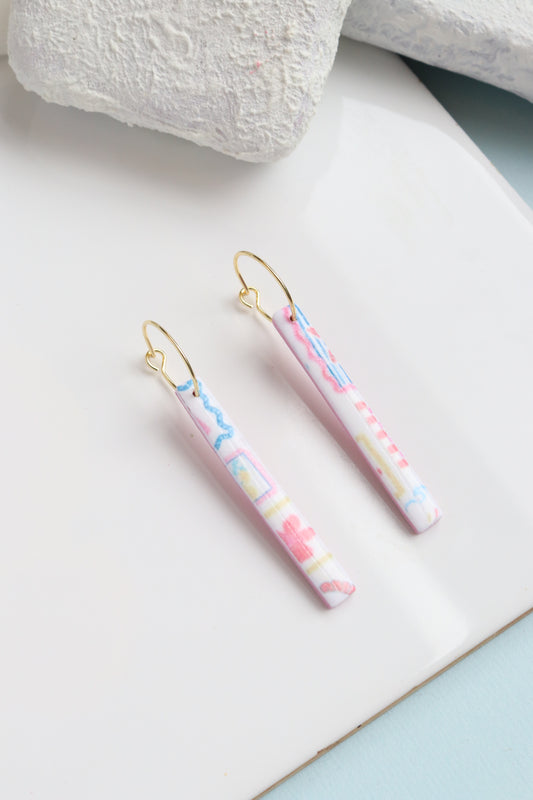 *Gulf Coast Skinny Rectangle Hoops