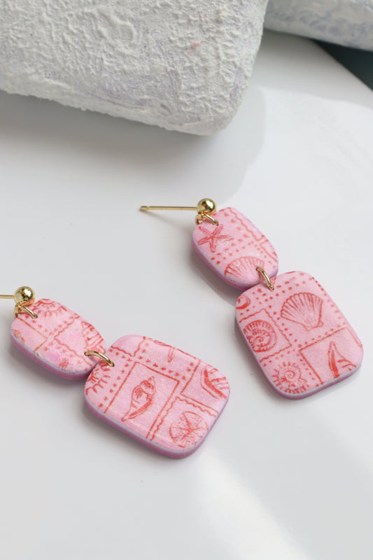 *Pink Coastal Drop Dangles