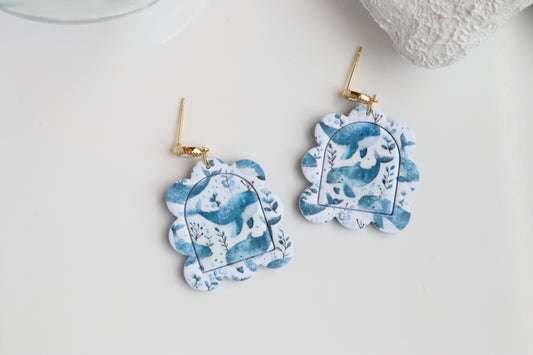 Whale of a Time Scalloped Dangles