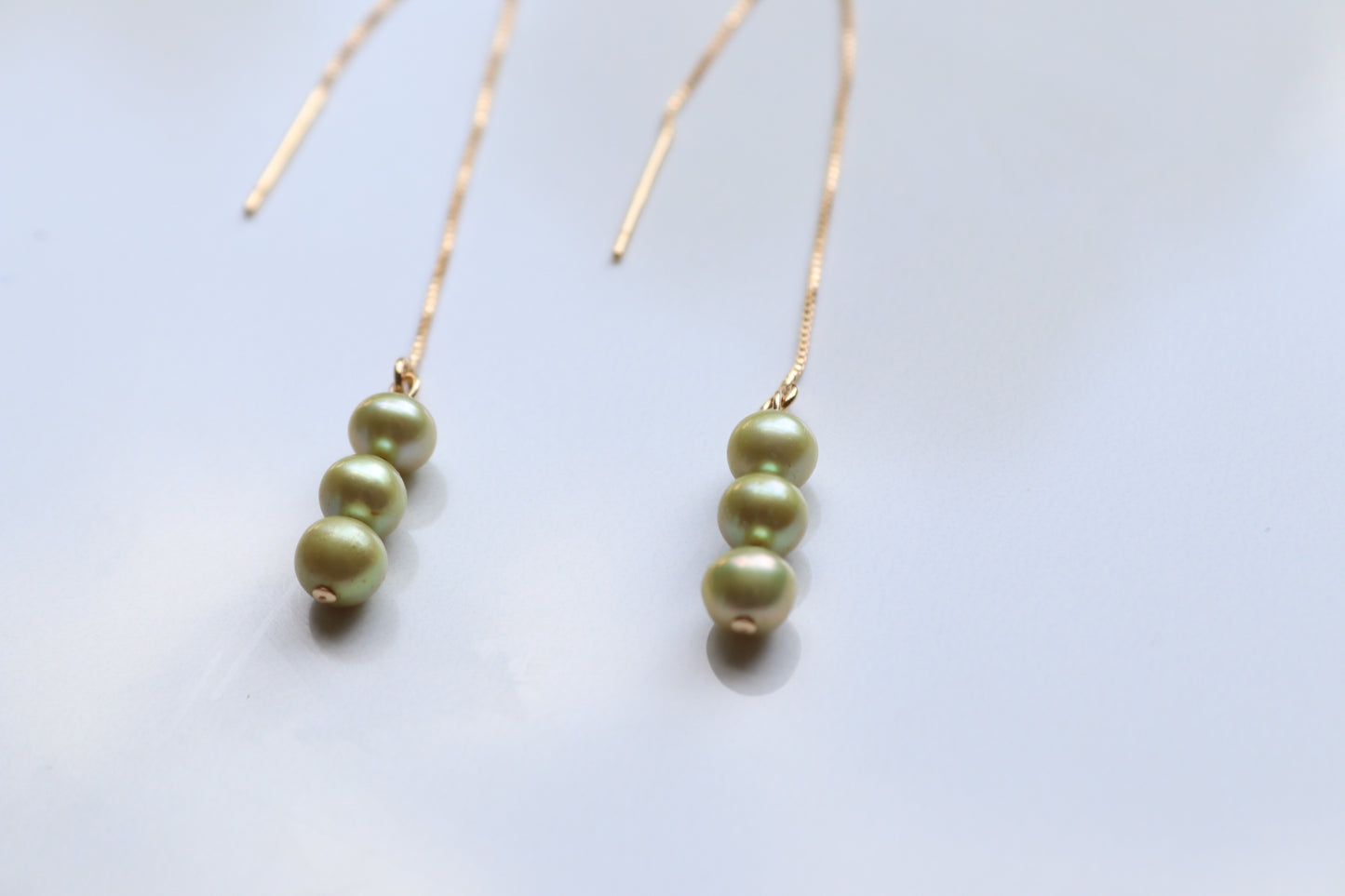 Peas in a Pod Threader Earrings