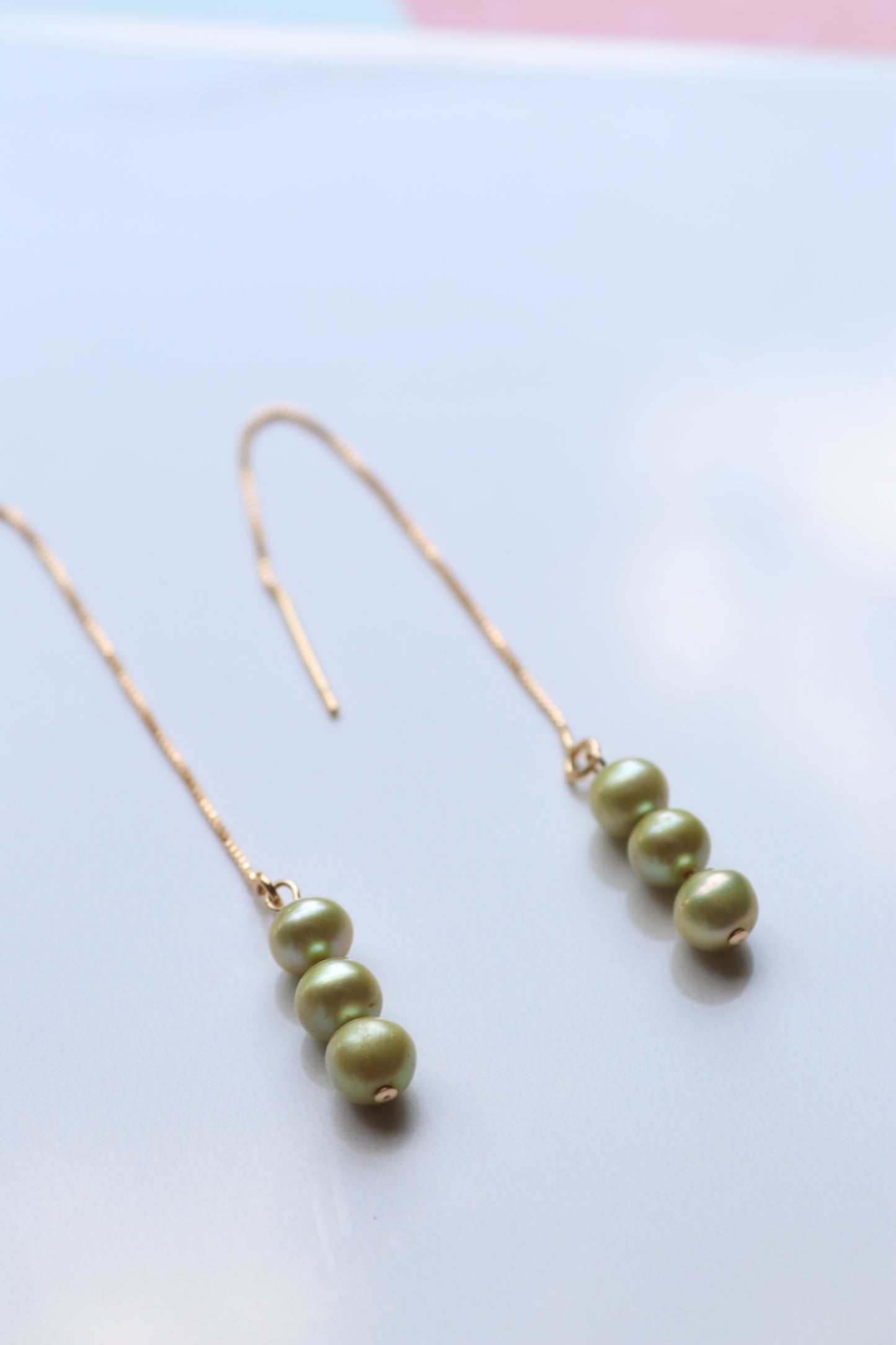 Peas in a Pod Threader Earrings