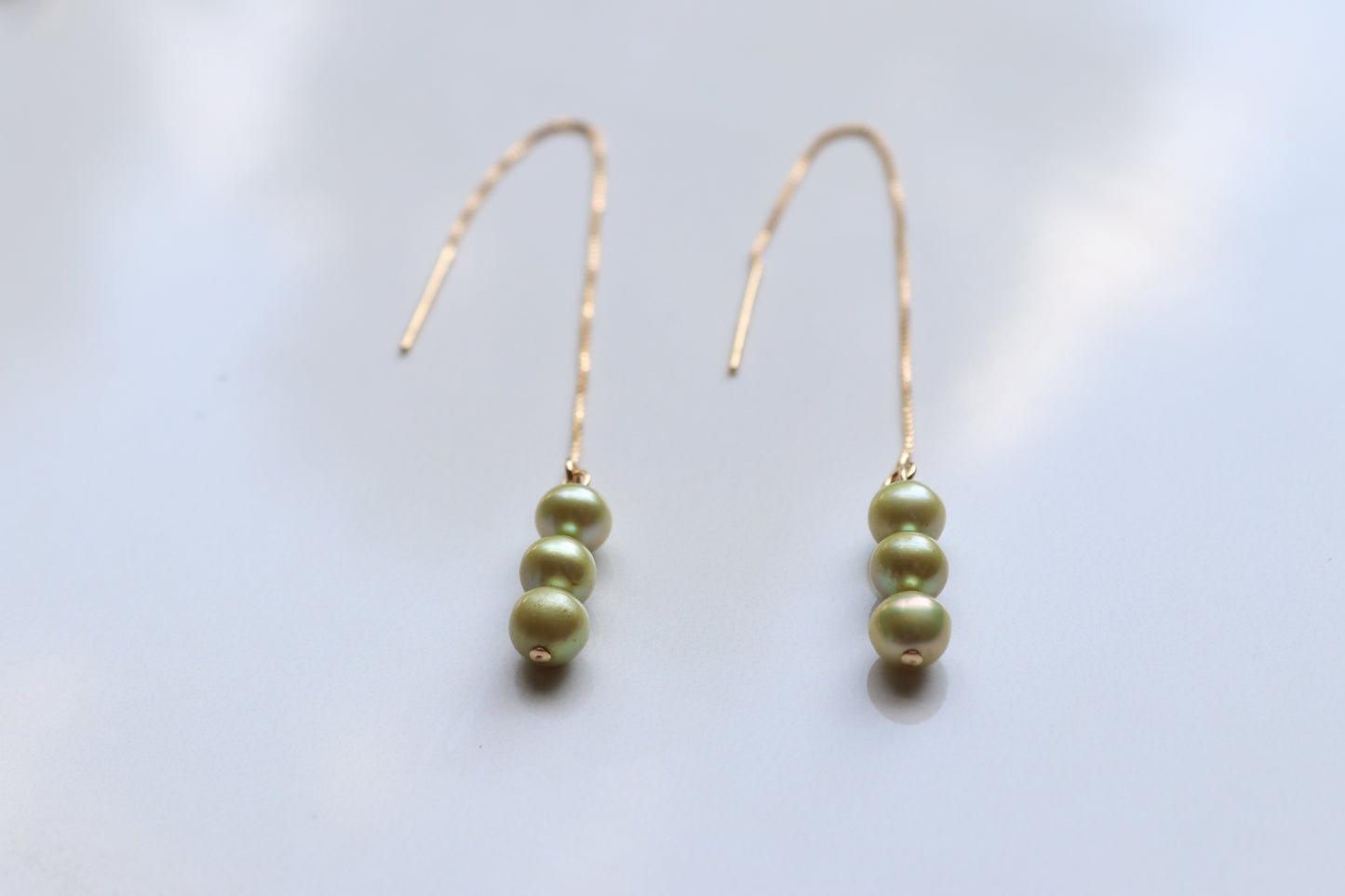 Peas in a Pod Threader Earrings