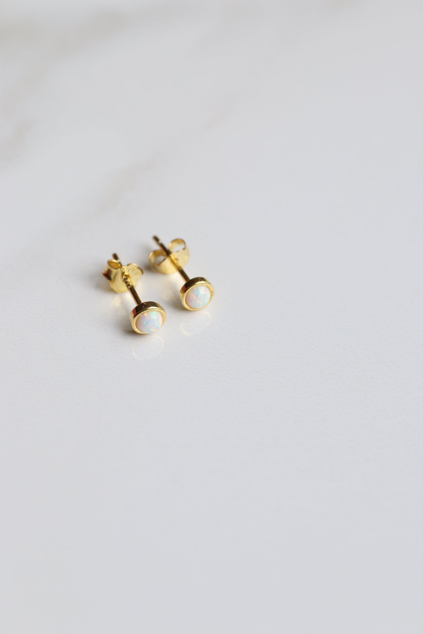 Opal Gold Vermeil Studs