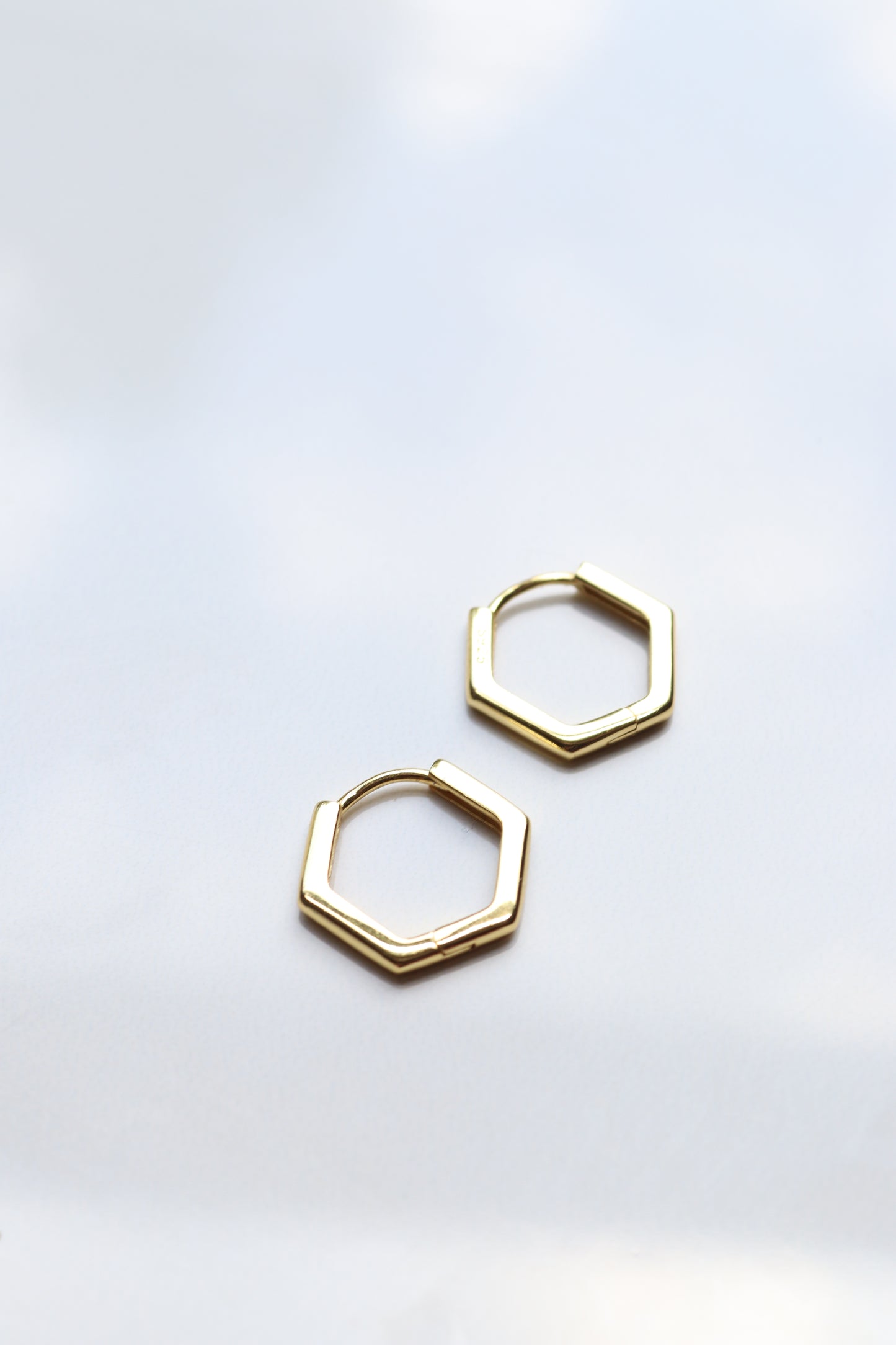 Gold Vermeil Hexagon Hoops