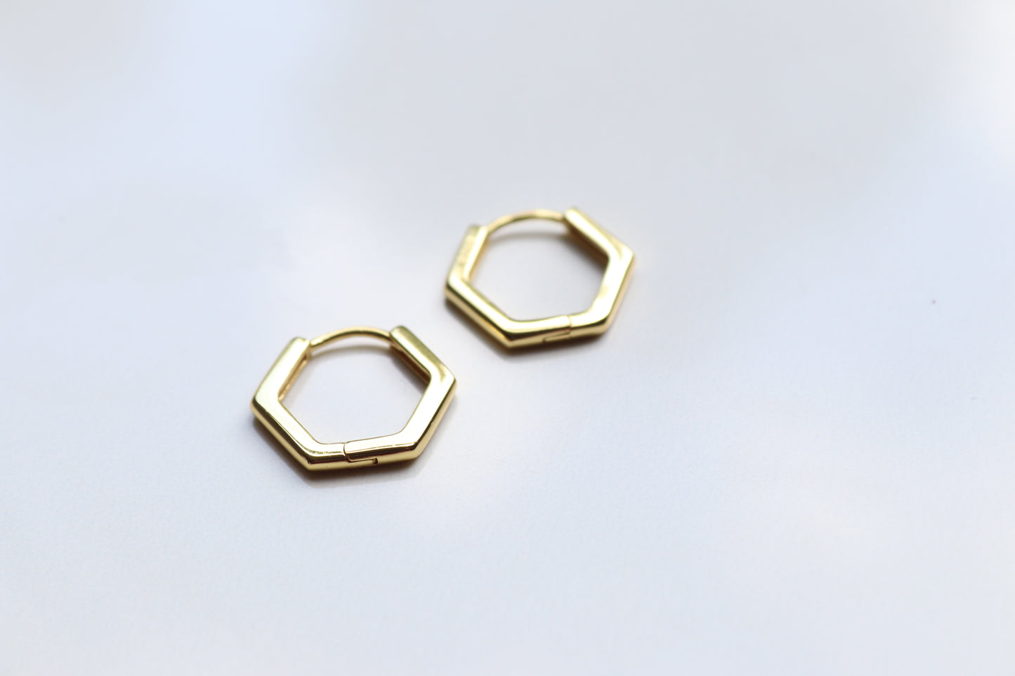 Gold Vermeil Hexagon Hoops