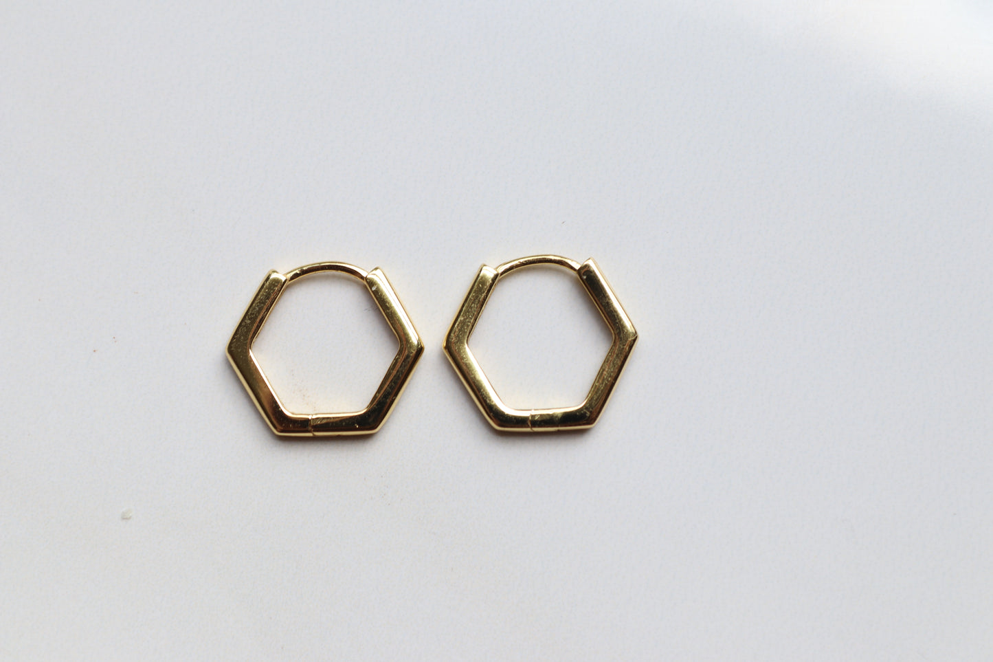 Gold Vermeil Hexagon Hoops