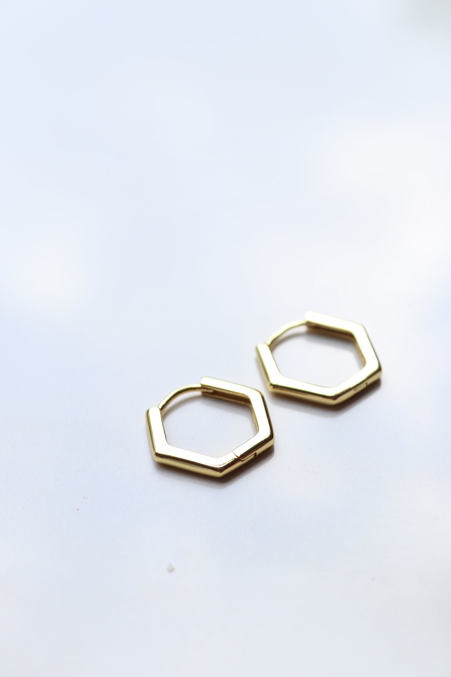 Gold Vermeil Hexagon Hoops