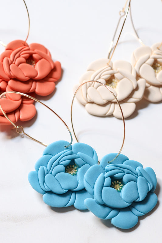 Large Peony Hoops