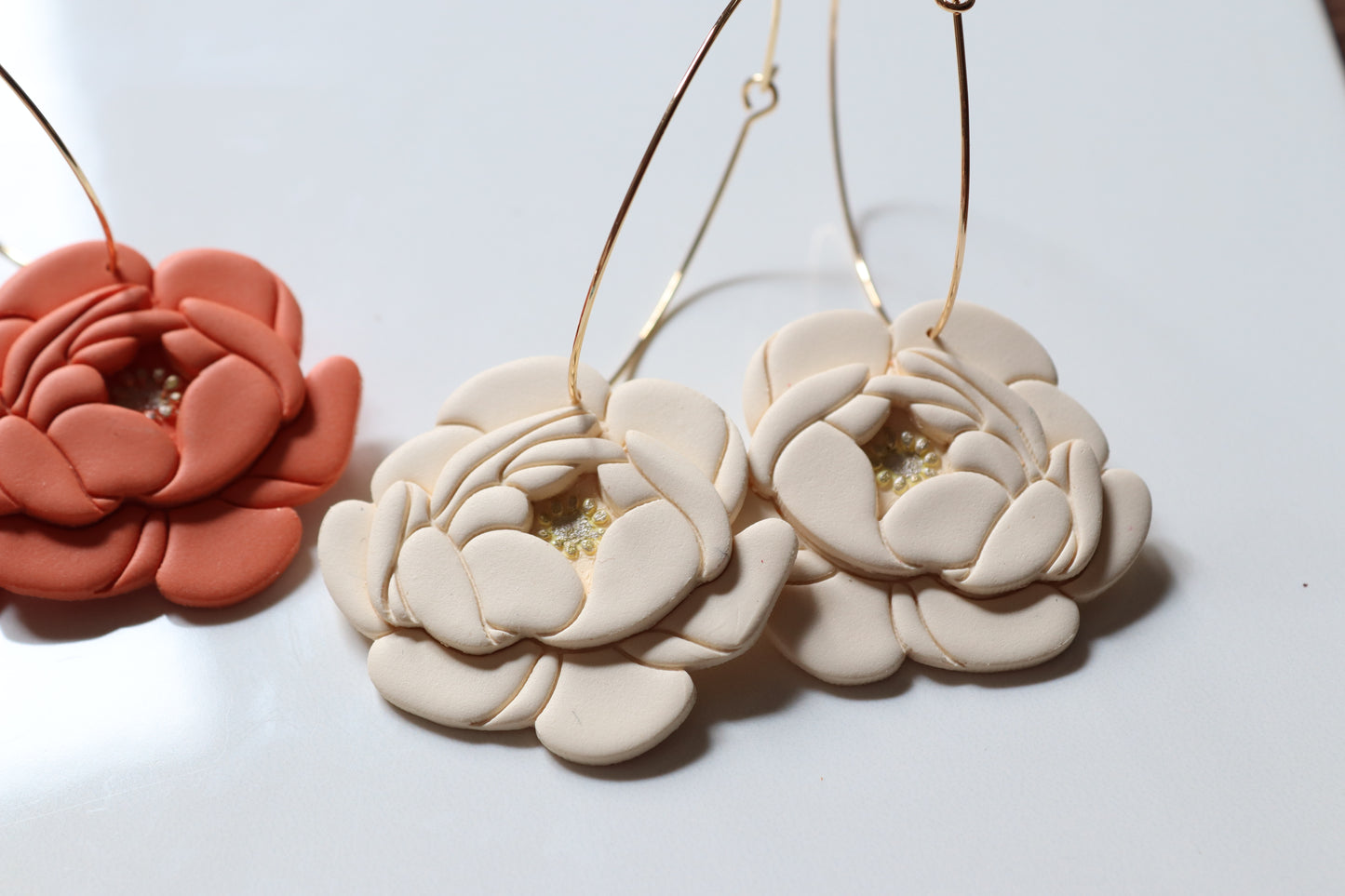 Large Peony Hoops