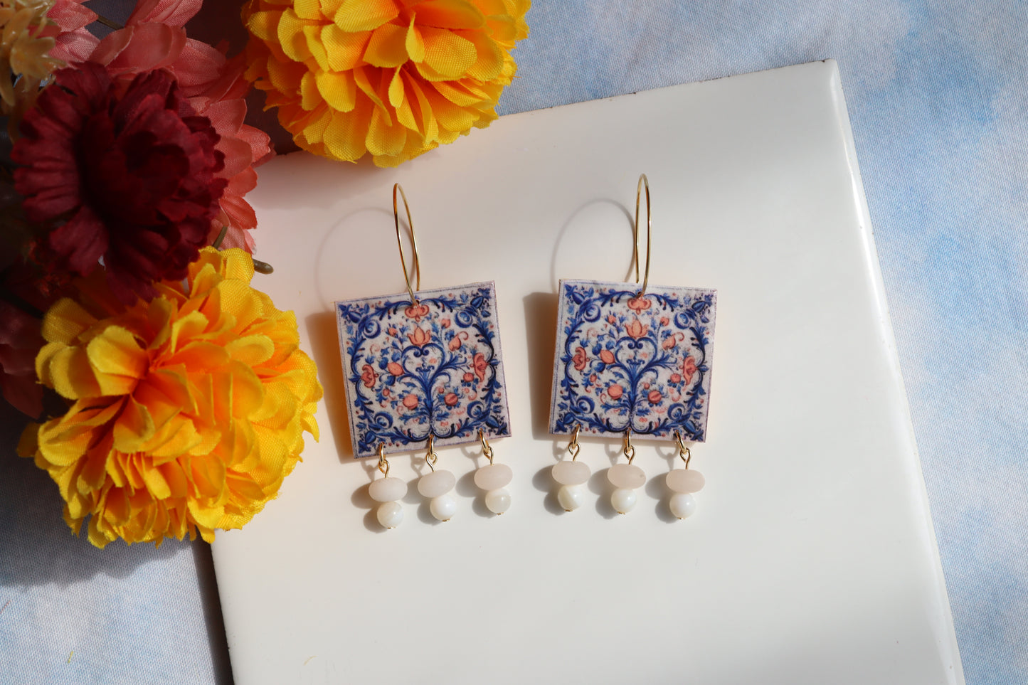 Villa Bloom Tile Hoops