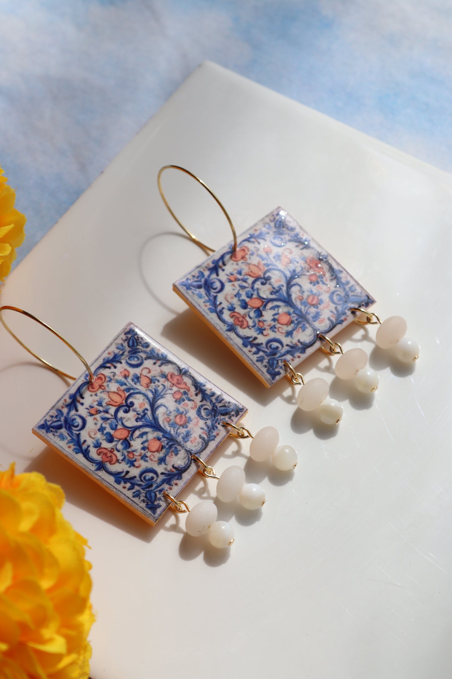 Villa Bloom Tile Hoops