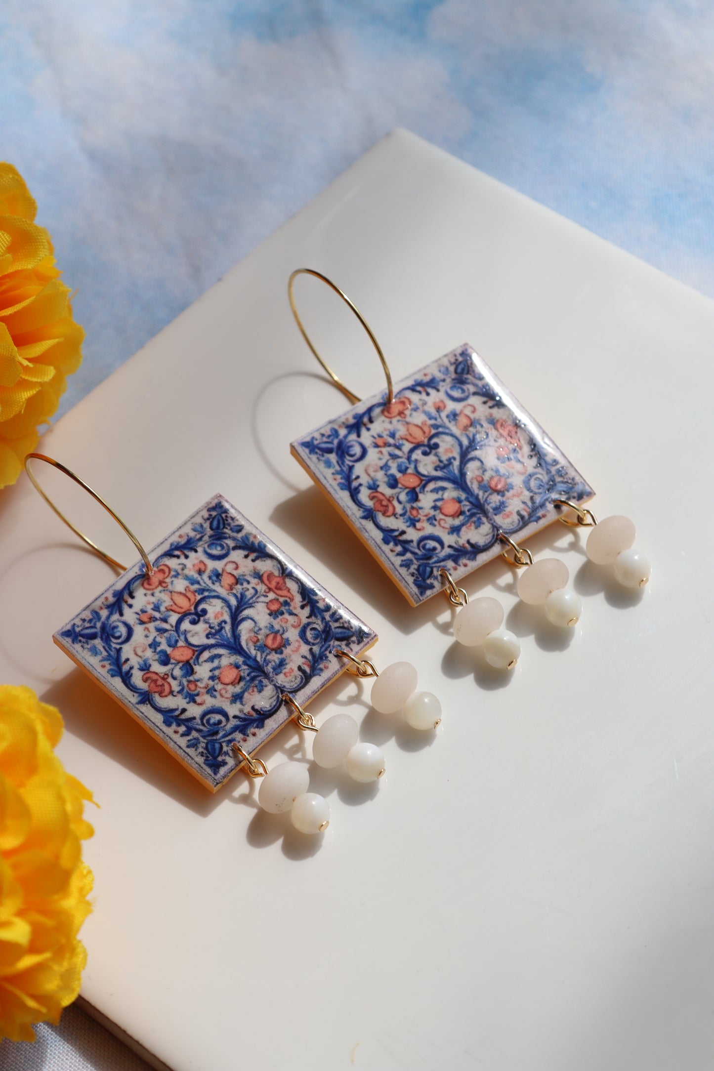 Villa Bloom Tile Hoops