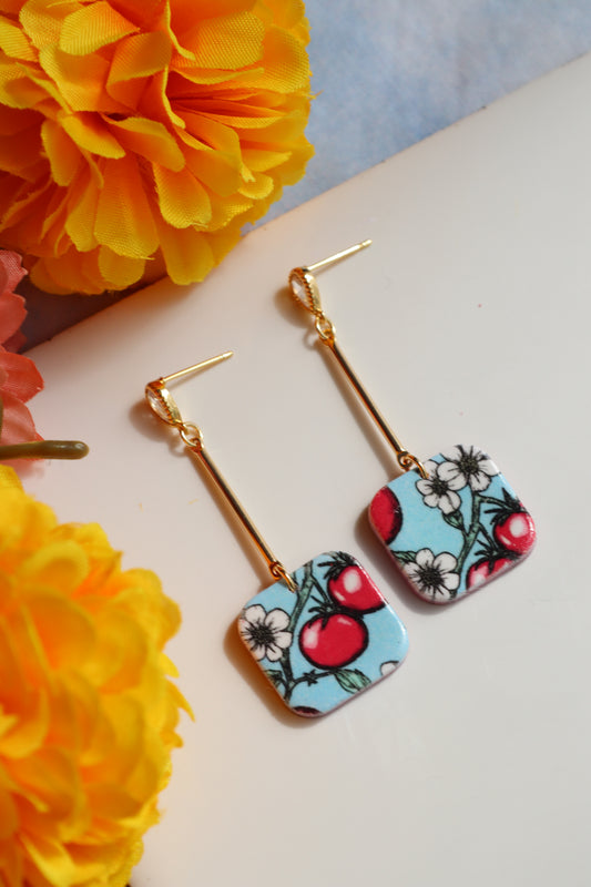 Vine-Ripened Square Drop Dangles