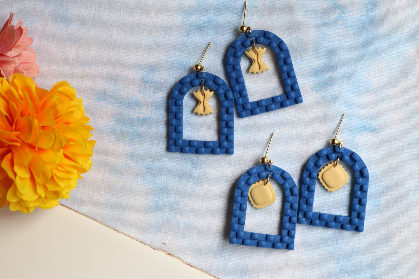 Al Dente Checkered Dangles