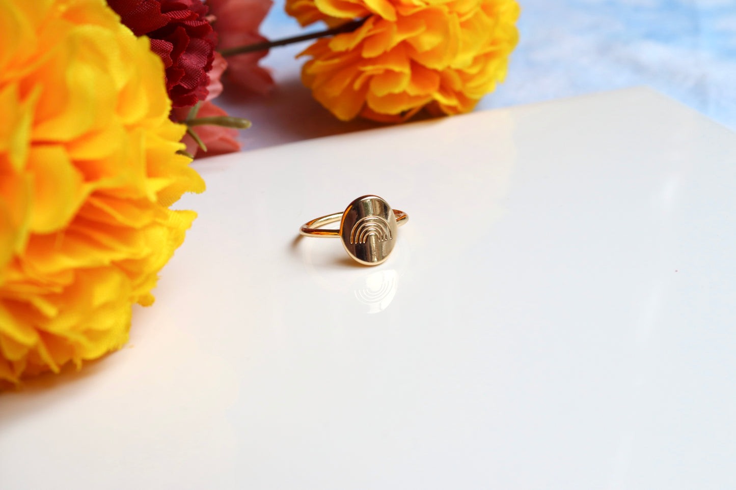 Rainbow Gold-Plated Ring