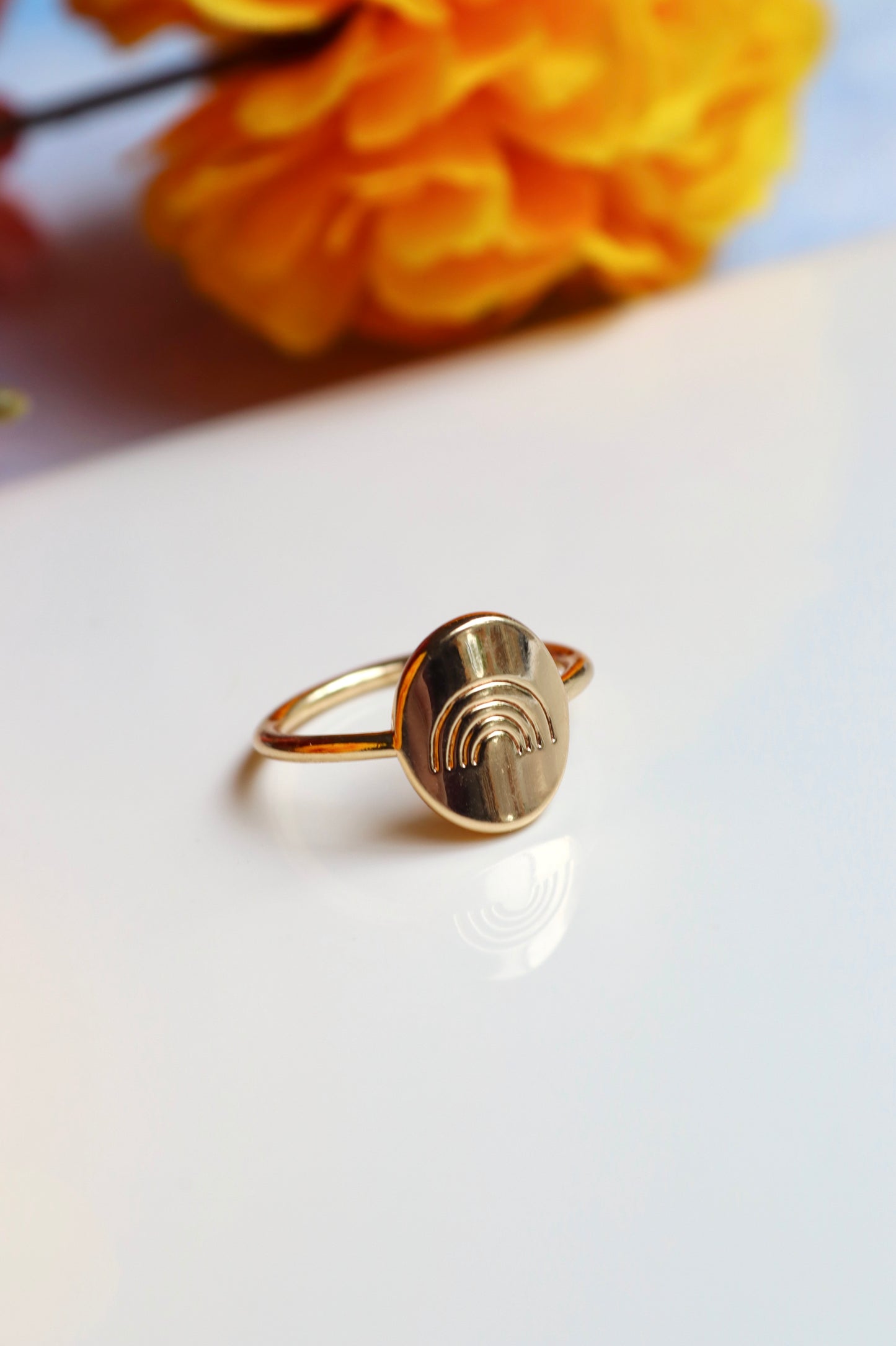 Rainbow Gold-Plated Ring