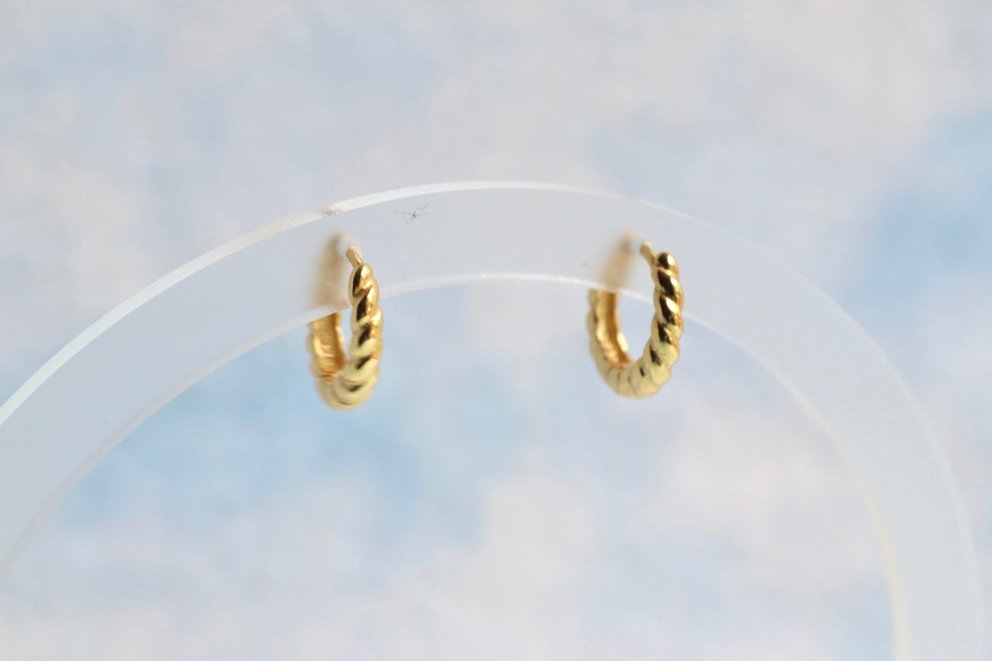 Gold Vermeil Twist Hoops