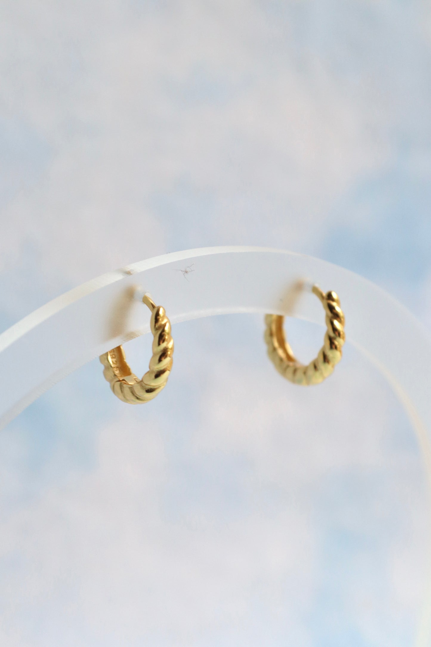 Gold Vermeil Twist Hoops