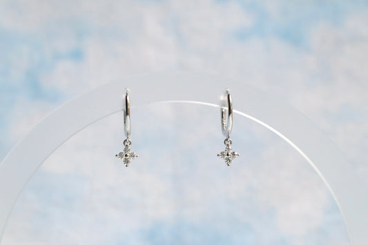 Sterling Silver Cubic Zirconia Hoops