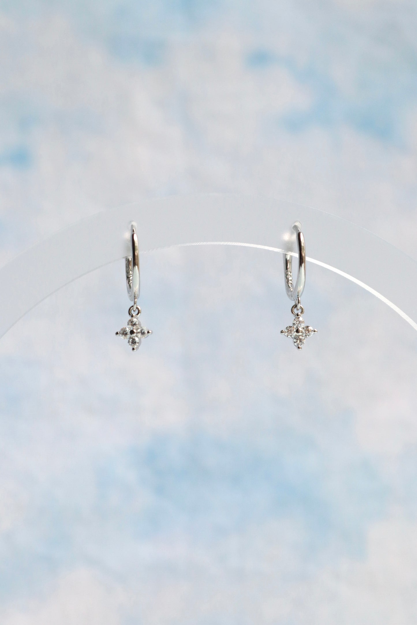 Sterling Silver Cubic Zirconia Hoops