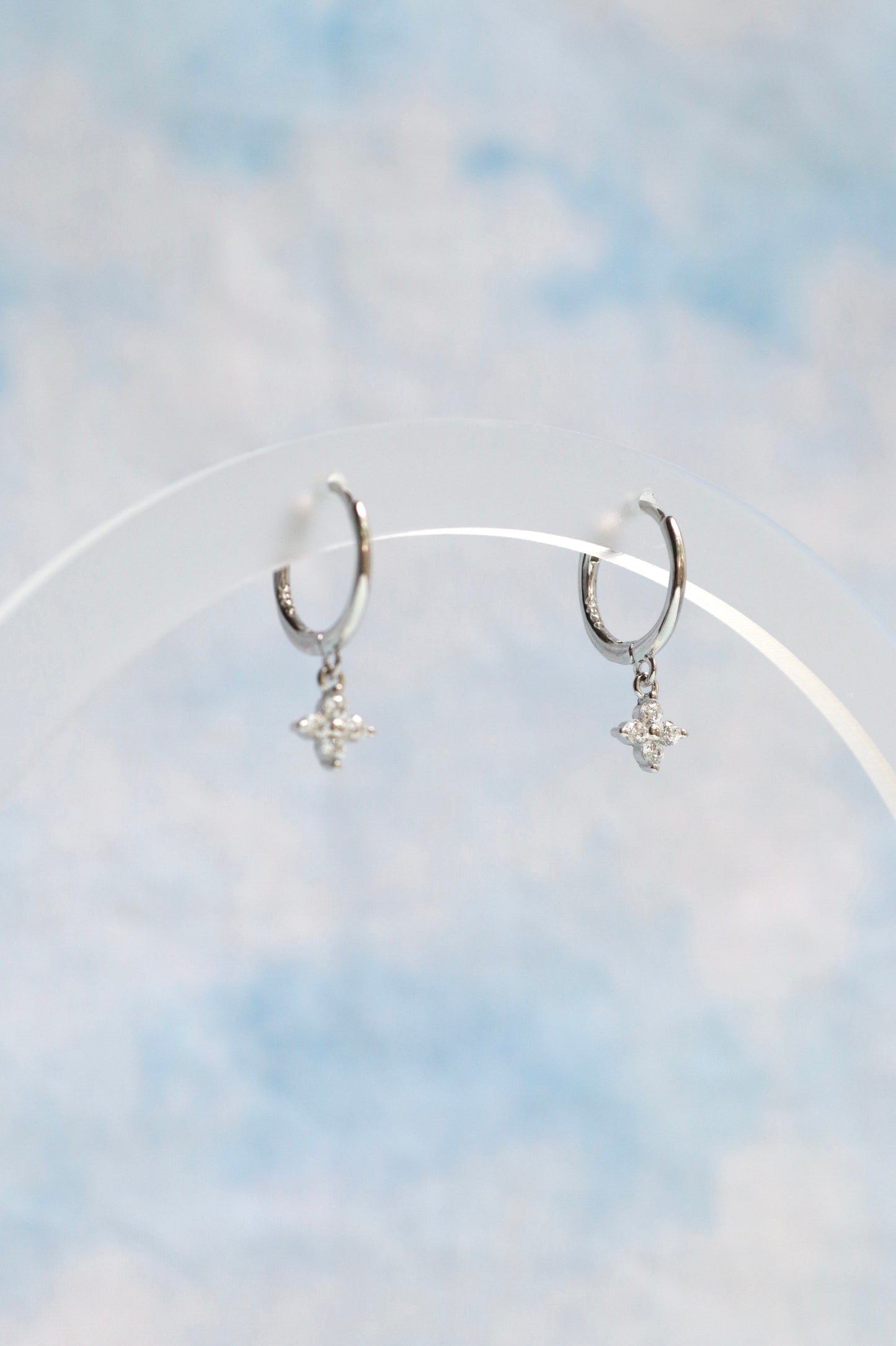 Sterling Silver Cubic Zirconia Hoops