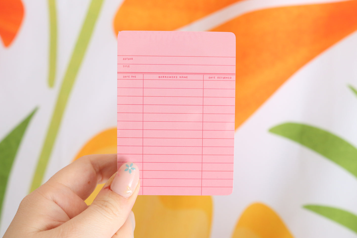 Pink Library Card Playing Cards