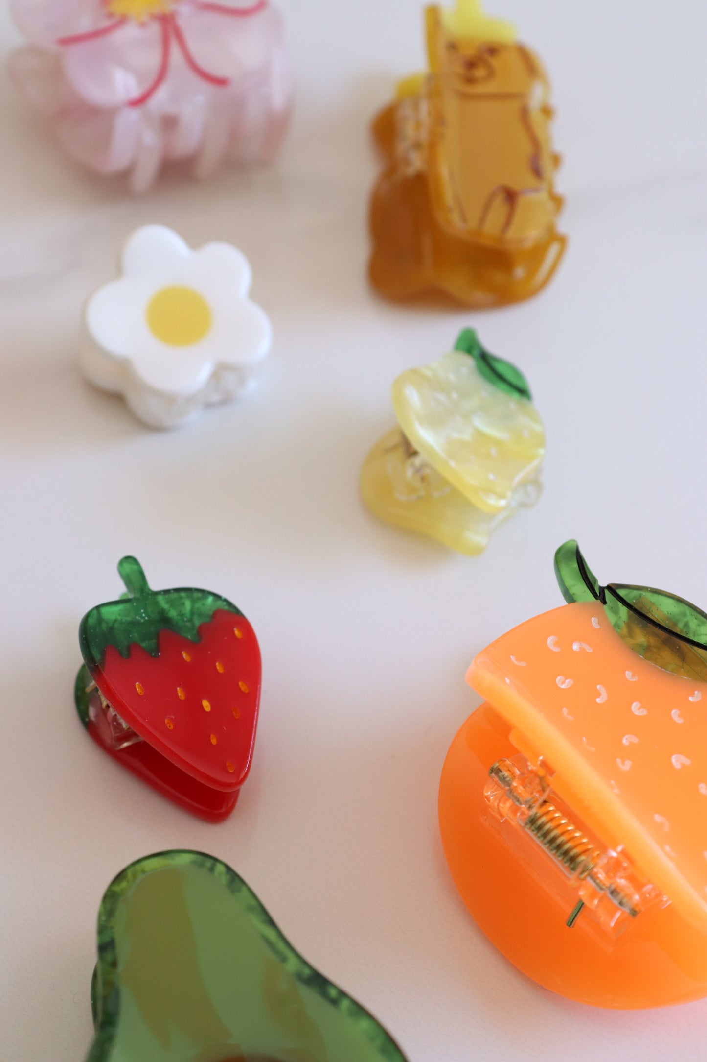 Small Orange Claw Clip