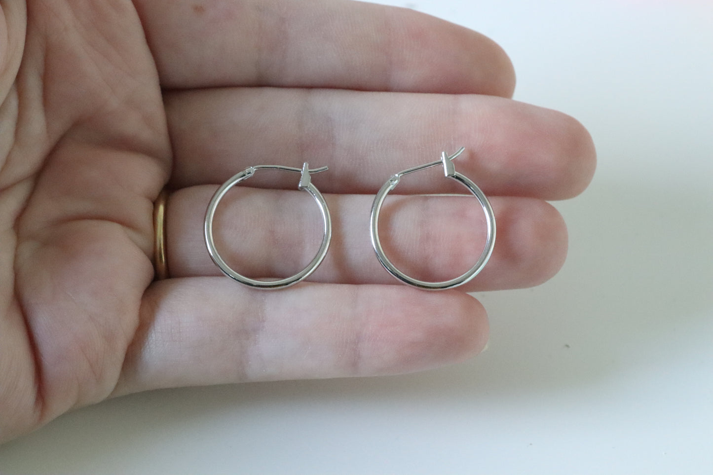 20mm Silver-Plated Huggie Hoops