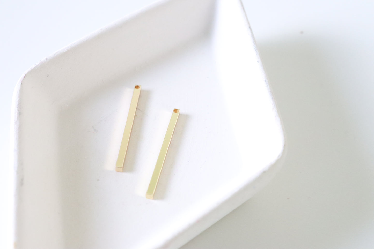 Gold-Plated 25mm Bar Charms