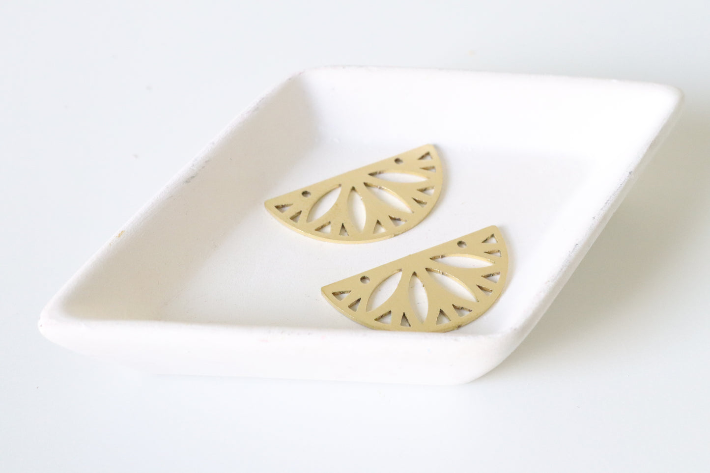Brass Half-Circle Charm