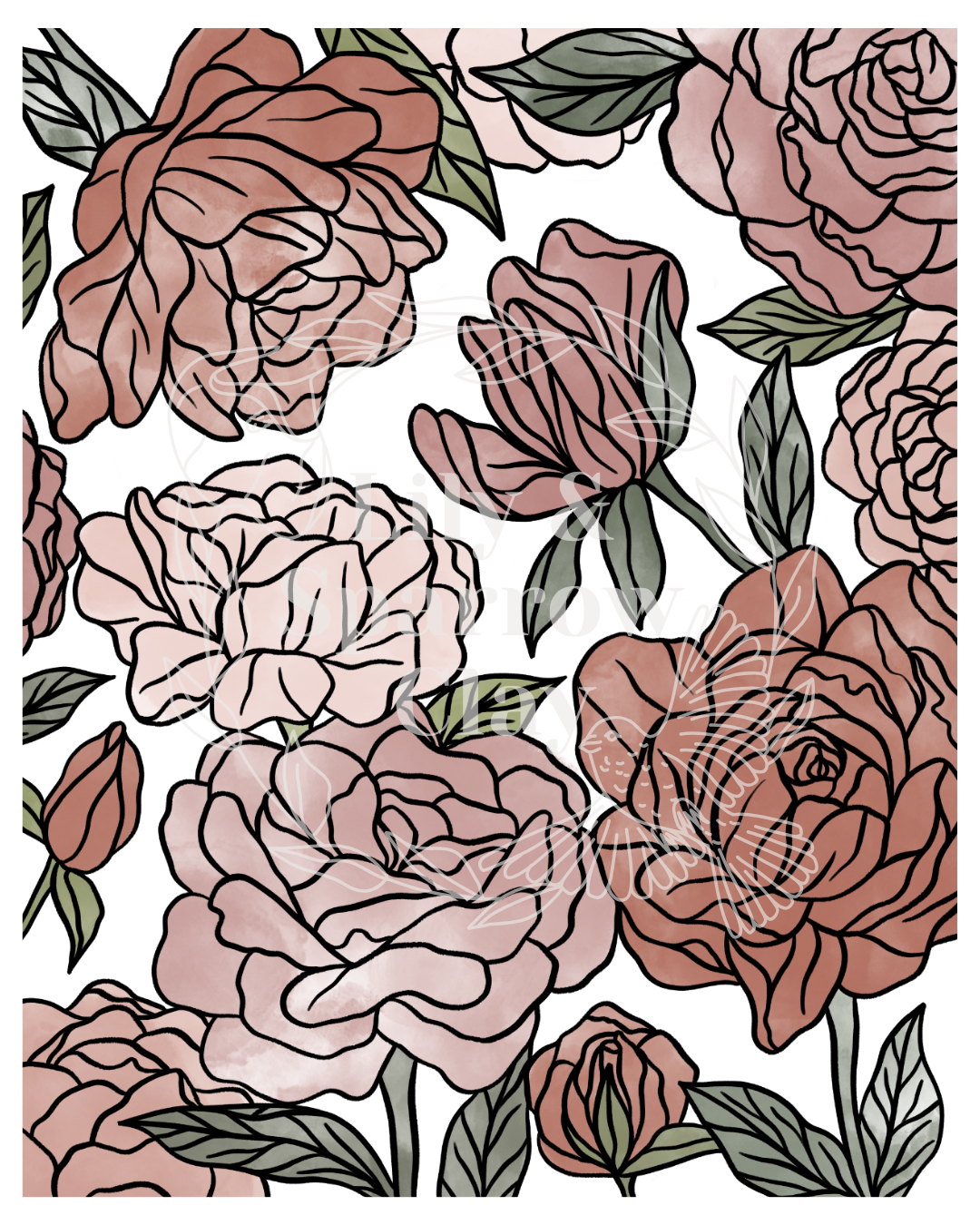 Vintage Rose Transfer Paper