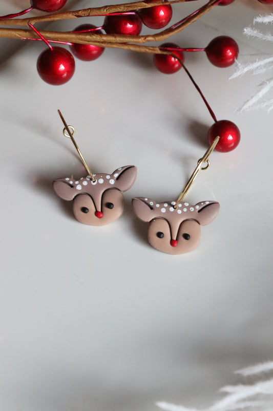 Doe-Eyed Christmas Hoops