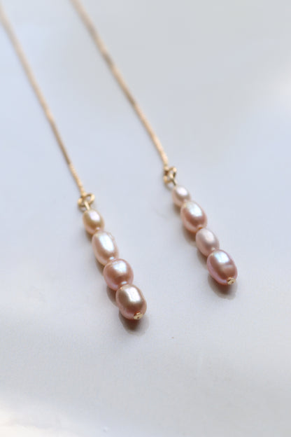 Freshwater Pearl Threader Earrings