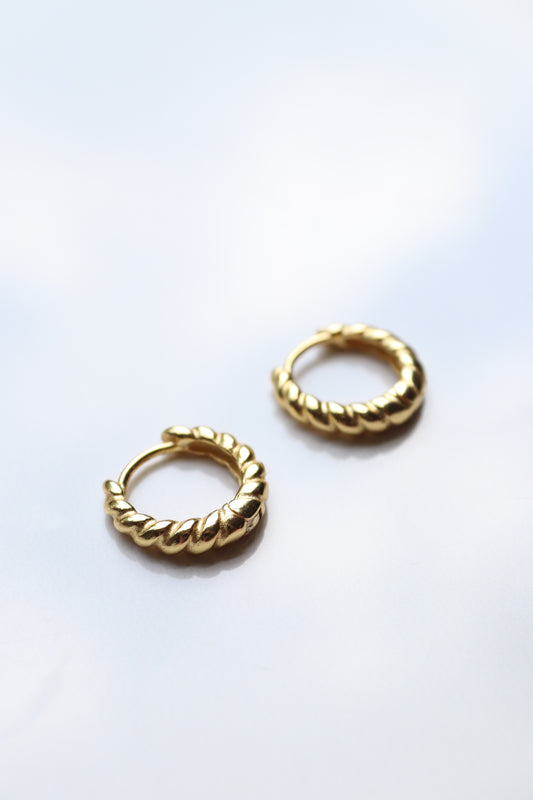 Gold Vermeil Twist Hoops