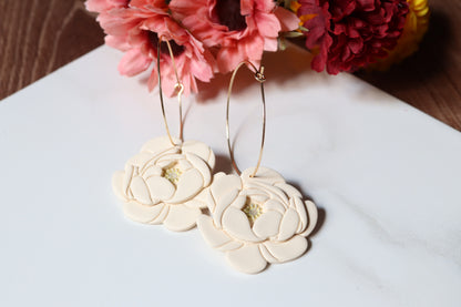 Large Peony Hoops