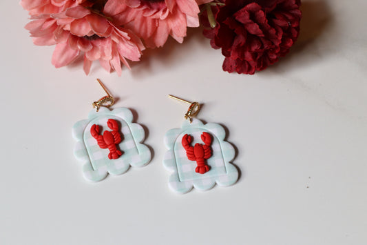 Gingham Aragosta Dangles
