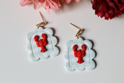 Gingham Aragosta Dangles