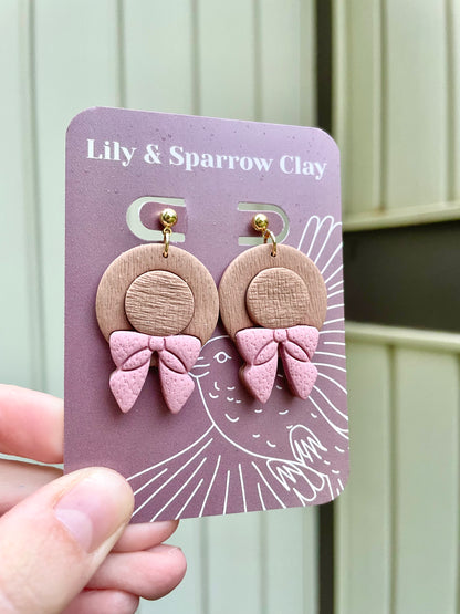 Boho Straw Hat Earrings