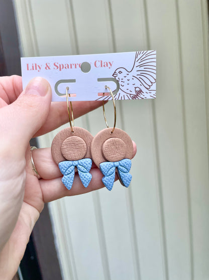 Boho Straw Hat Earrings
