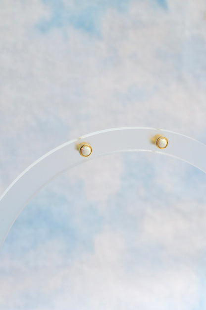 Opal Gold Vermeil Studs
