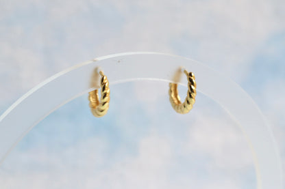 Gold Vermeil Twist Hoops
