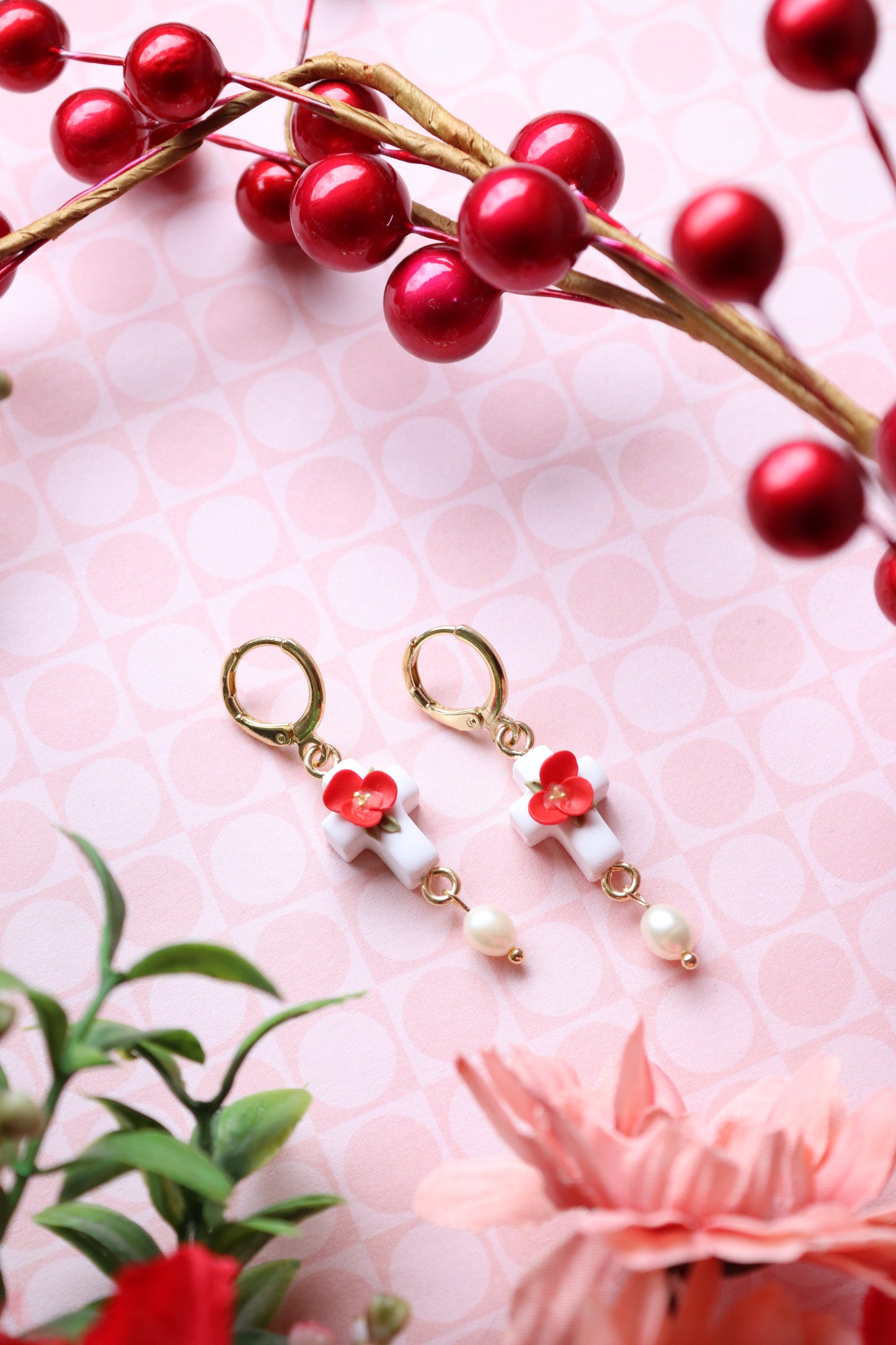 Floral Cross Huggies