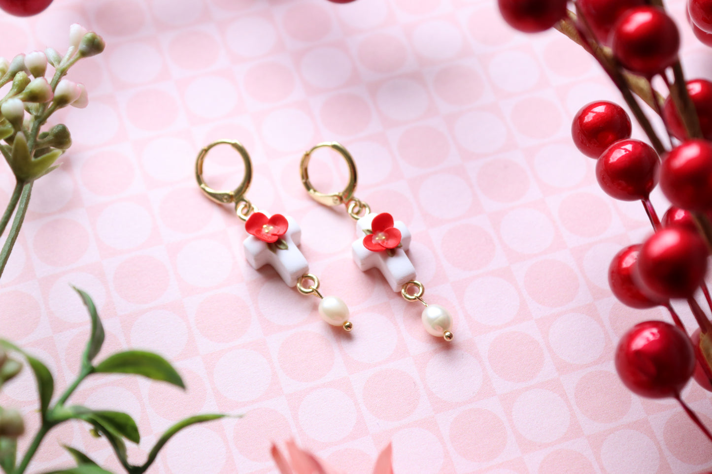 Floral Cross Huggies