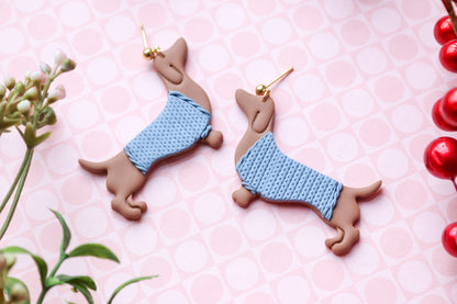 Doxies Wearing Sweaters Dangles
